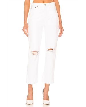RE/DONE 70S Stove Pipe Straight Jeans - White