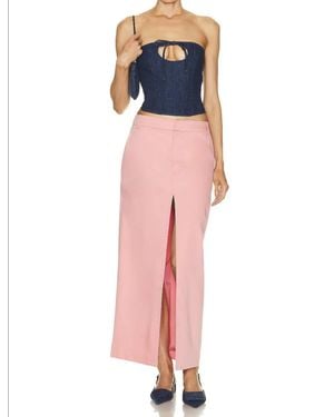 SIR. Giacomo Split Maxi Skirt - Pink