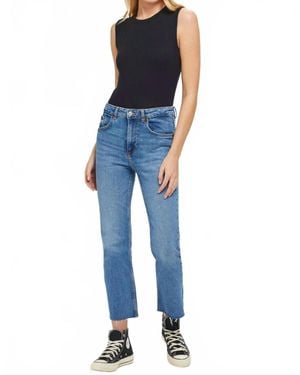 Goldie Rib Sleeveless Shell Tee - Blue