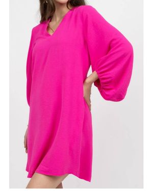 Ivy Jane Deep V-Neck Dress - Pink