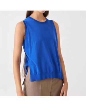 DEMYLEE Elisa Cotton Vest Tank - Blue
