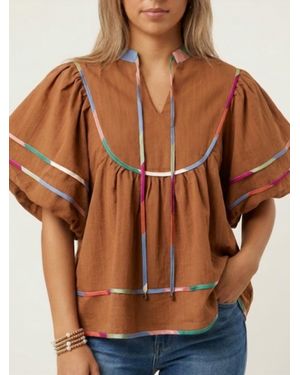 Mccolin Britt Boho Top - Brown