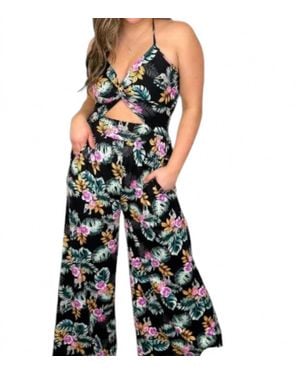 Eldridge I Said It All Wide Leg Jumpsuit - Blue