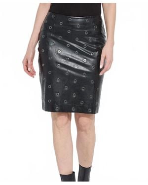 Lyssé Leonette Grommet Vegan Skirt - Black