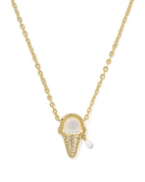 Kendra Scott Ice Cream Short Pendant Necklace - Metallic
