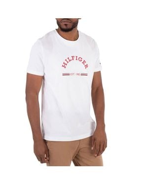 Tommy Hilfiger Logo Slim Fit T-Shirt - White