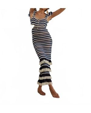 Carolina K Striped Dress - Black
