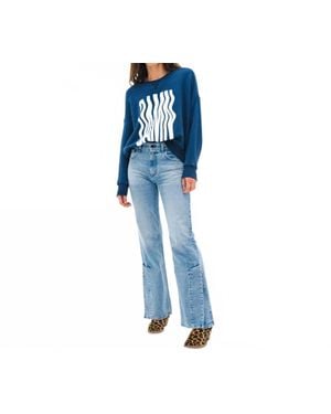 ASKK NY Damn Dolman Sleeve Oversized Sweatshirt - Blue