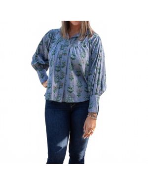 Layerz Clothing Jenna Long Sleeve Top - Blue