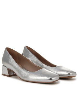 Naturalizer Jayla Pump Leather Slip On Block Heel Hawk2826 - Gray