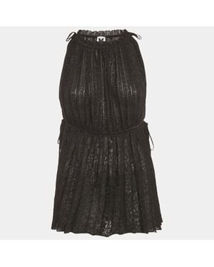 Missoni Lurex Knit Sleeveless Tunic Top - Black