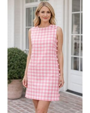 AUREUM Blushing Gingham Dress - Pink