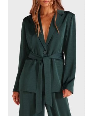 MINKPINK Erin Belted Blazer - Green