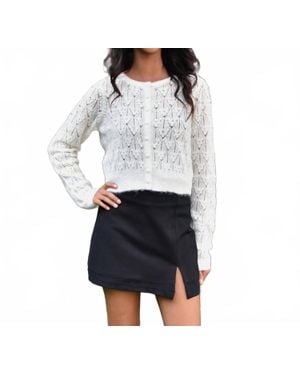 8apart Junior Matty Side Slit Mini Skort - White