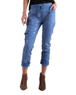 Gigi Moda Umbria Cotton Cropped Pants - Blue