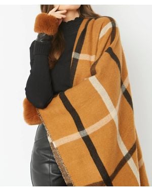 Jayley Faux Fur Fingerless Gloves - Multicolor