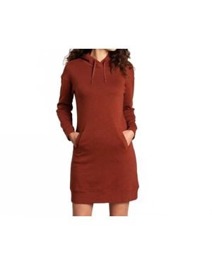 Toad & Co. Hemp Daybreaker Hooded Mini Dress - Red