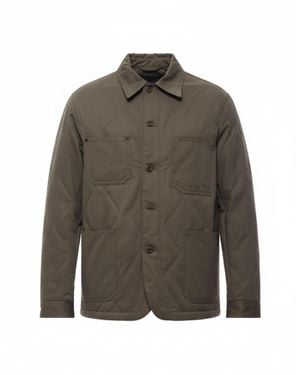 Tela Cruda Boxy Fit Utility Workwear Jacket With - Green