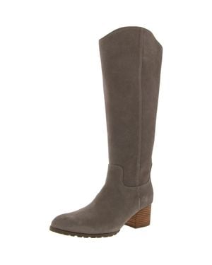 Vionic Bixby Wide Calf Suede Knee-High Boots - Brown