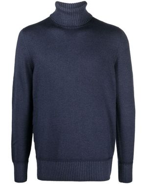 Drumohr Relaxed Fit Turtleneck Sweater - Blue
