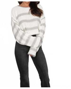 falcon park Gracelynn Knit Top Stripe - White