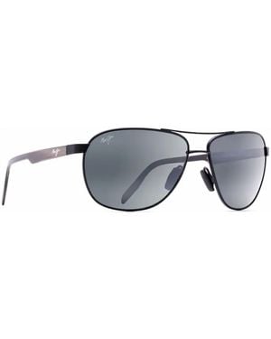 Maui Jim Castles Polarized Aviator Sunglasses 728 - Black