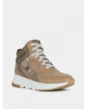 Geox Falena Abx Boots Tobacco Waterproof Round Toe Ankle Zogg1647 - Natural