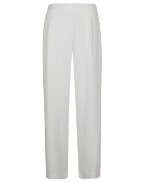 Anemos Wide Leg Pleated Pants - White