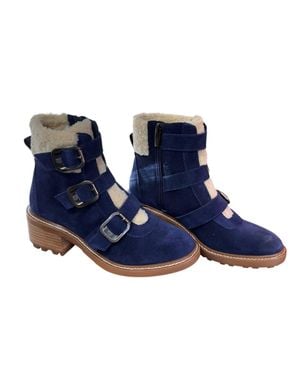 Vince Camuto Klerica Leather Boots - Blue