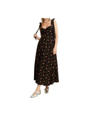 Jade By Jane Cherry Midi Dress - Black