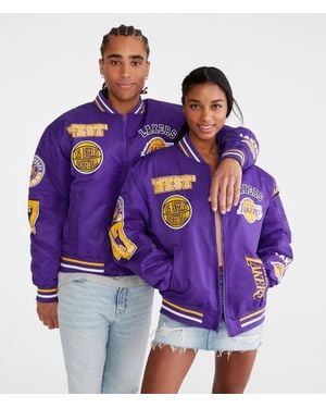 Aéropostale Los Angeles Lakers Basketball Bomber Jacket - Purple