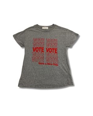 Self Contrast Vote Vote Cherie Tee - Gray