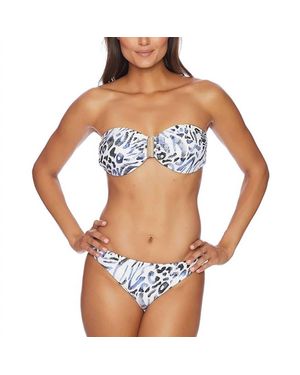 Luxe by Lisa Vogel Prowl Molded Bandeau Bikini Top - Blue