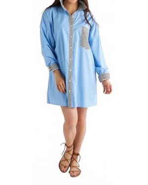 Caryn Lawn Lindsey Dress - Blue