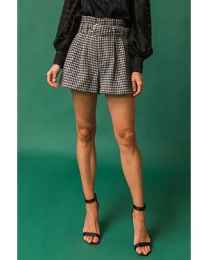 TRUEDAMES Living For Friday Tweed Shorts - Green