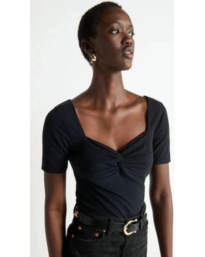Nation Ltd Lana Twisted Top - Black