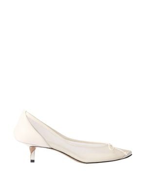 Jacquemus Bow-Embellished Mesh Pumps - Natural