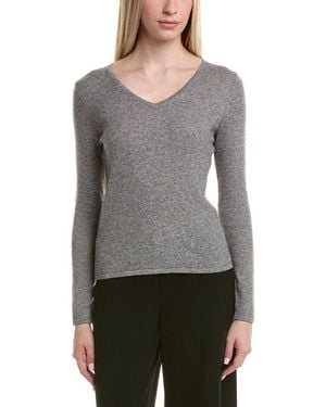Bruno Magli Classic V-Neck Wool & Cashmere-Blend Sweater - Gray