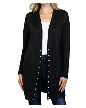 Elli Snap Cardigan - Black