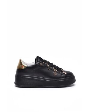 GIO+ Leather Rubber Sneakers - Black