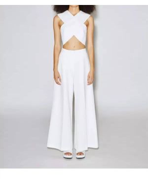 Rosetta Getty Cross Front Bra Top - White
