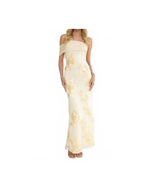 One And Only Collective Soft Romance Maxi Dress - Metallic
