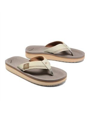Cobian Roca Rise Leather Strap Flip-Flop Sandals - Natural