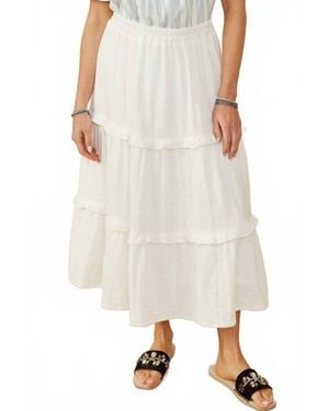 Hayden LA Jayla Ruffle Textured Skirt - Natural