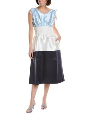 AREA STARS Kelli Shantung Dress - Blue
