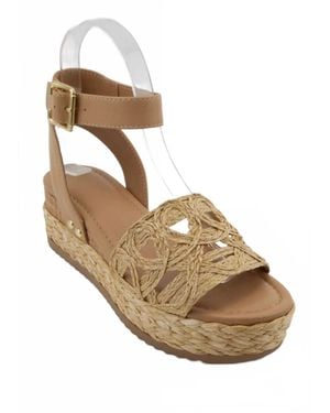 Ccocci Raffia Quarts Platform Sandals - Natural