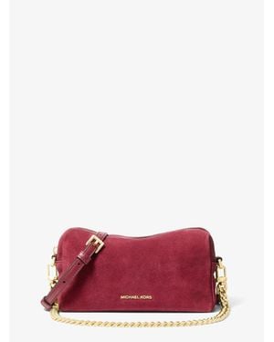 MICHAEL Michael Kors Bryant Small Suede Convertible Crossbody Bag - Red