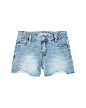 Tractr Jeans Clear Stud Brittany Short - Blue