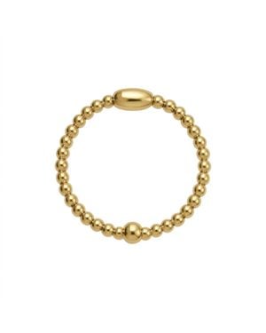 BARA BOHEME Kelli Beaded Stretchy Ring - Metallic