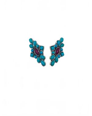 West & Co. Cluster Earrings - Blue